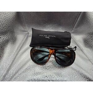 Polar Optics OverRx Fits Over Fashion Unisex Oval Sunglasses Red With Case